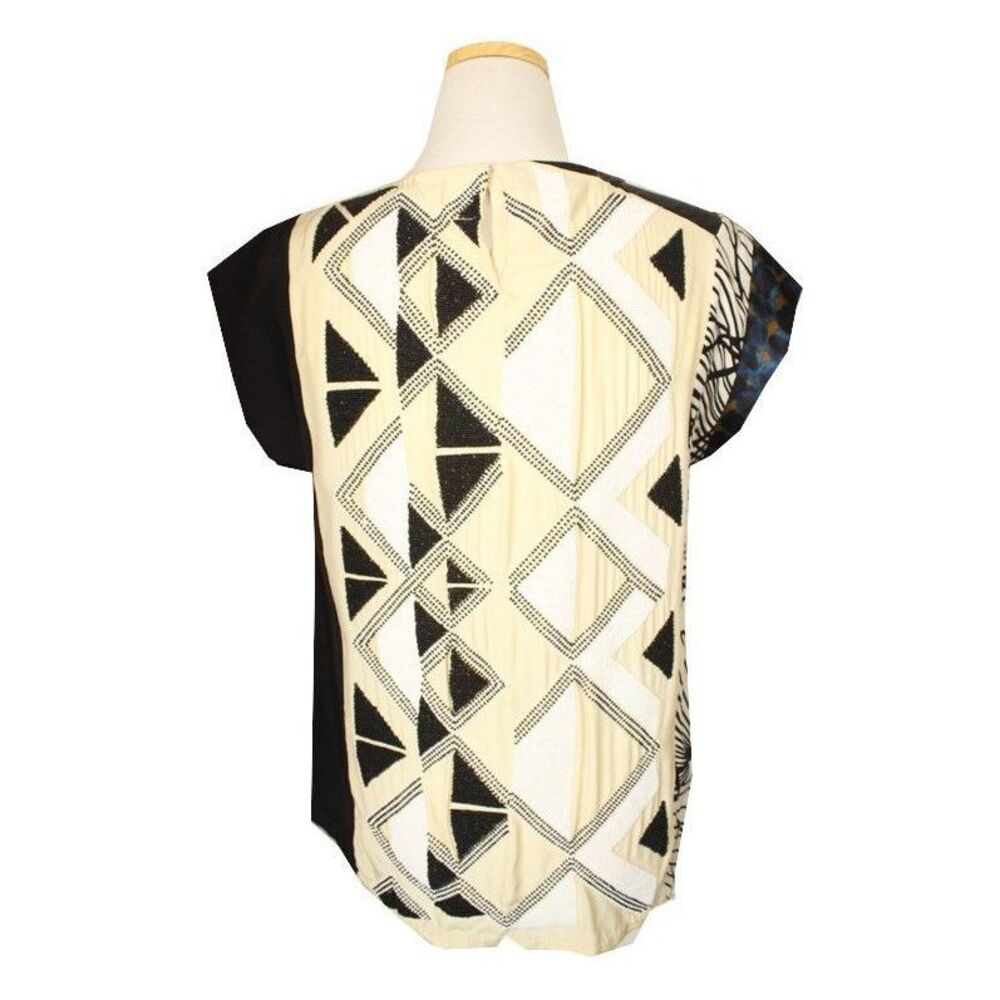 Dries Van Noten Multi-pattern Beaded Silk Top - image 3